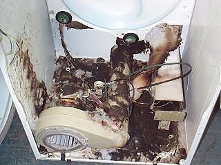 this is what a fire in your dryer could look like!