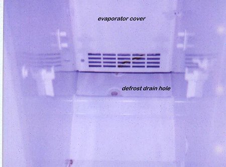 Condensate Drain in a Side by Side Refrigerator